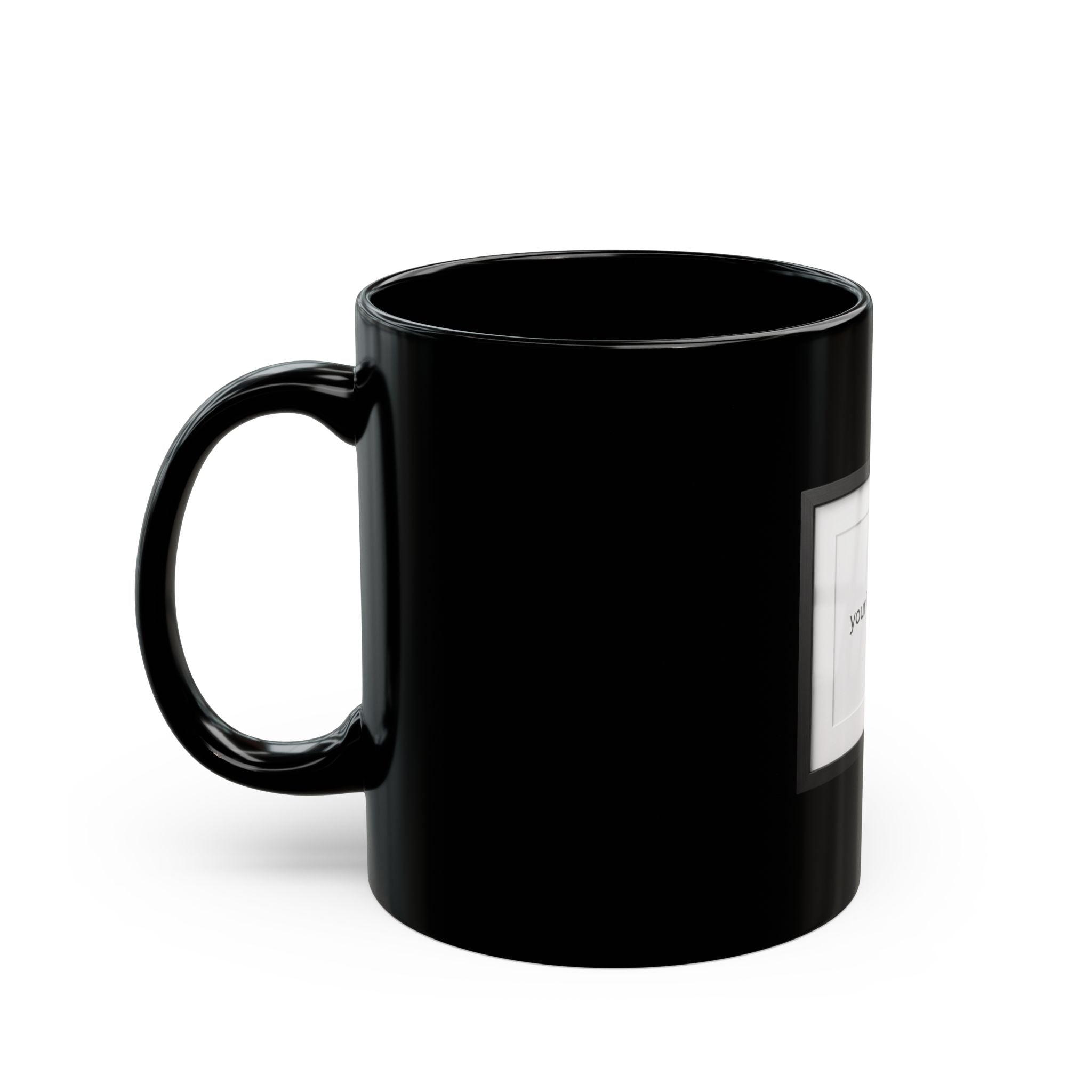 Black Photo Mug – Customizable 11oz or 15oz Coffee Cup