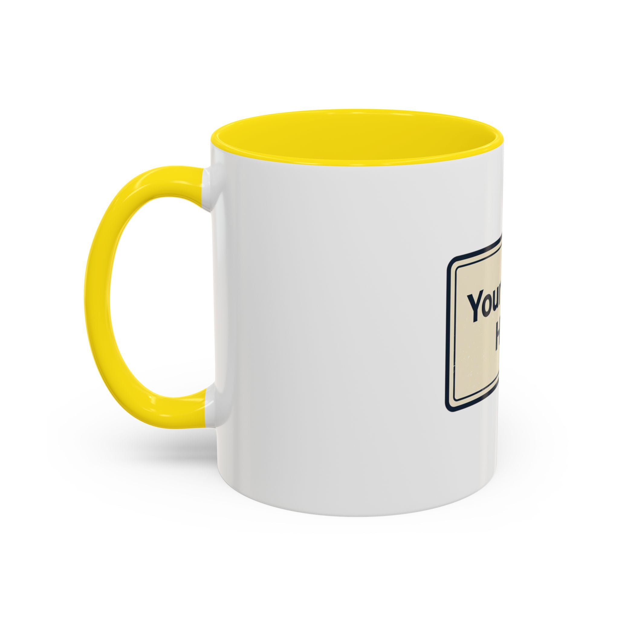 Custom Accent Coffee Mug — Personalized Image & Text Photo Mug (11/15 oz)