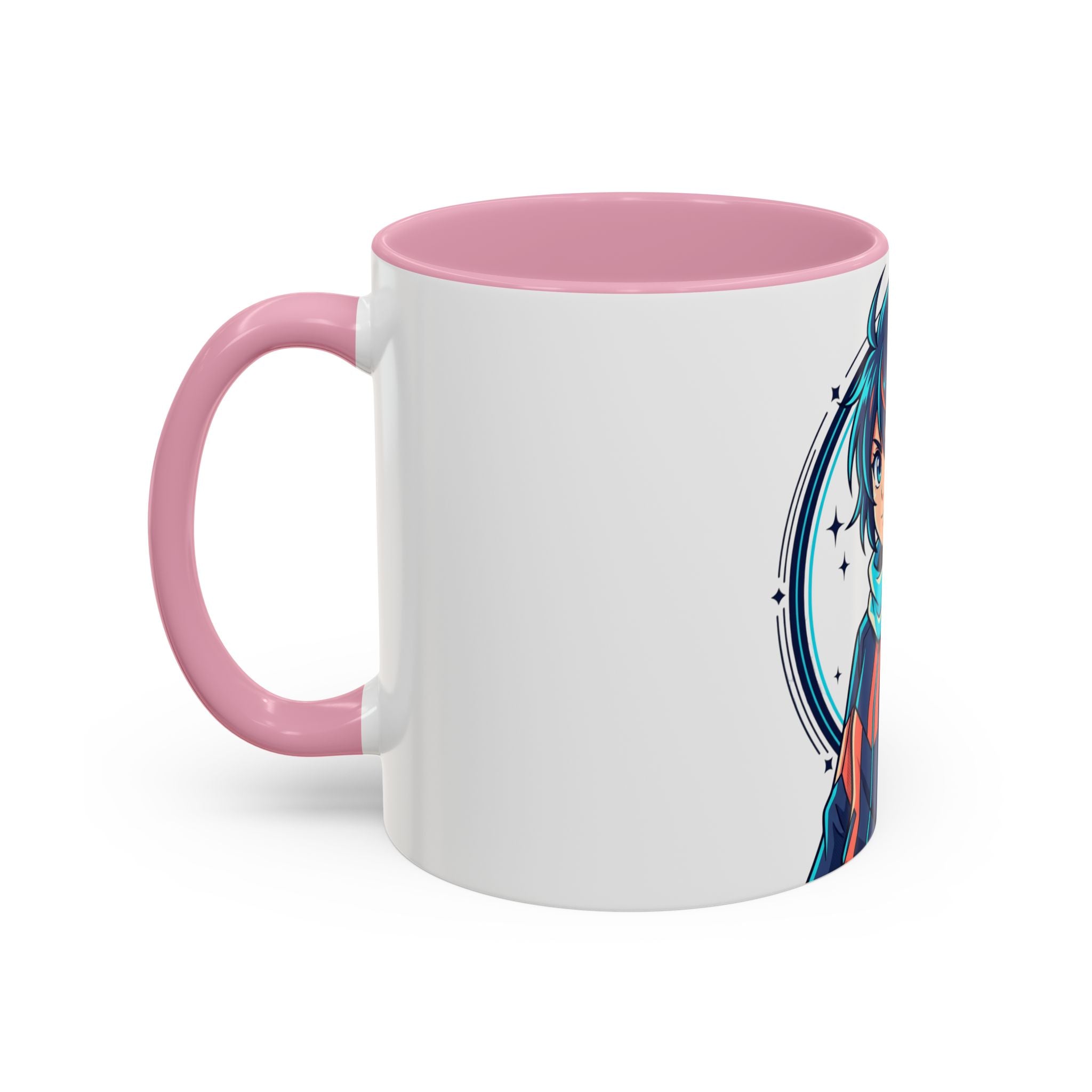 Anime Boy Character Mug — Colorful 11oz/15oz Coffee Cup with Scarfed Hero Design