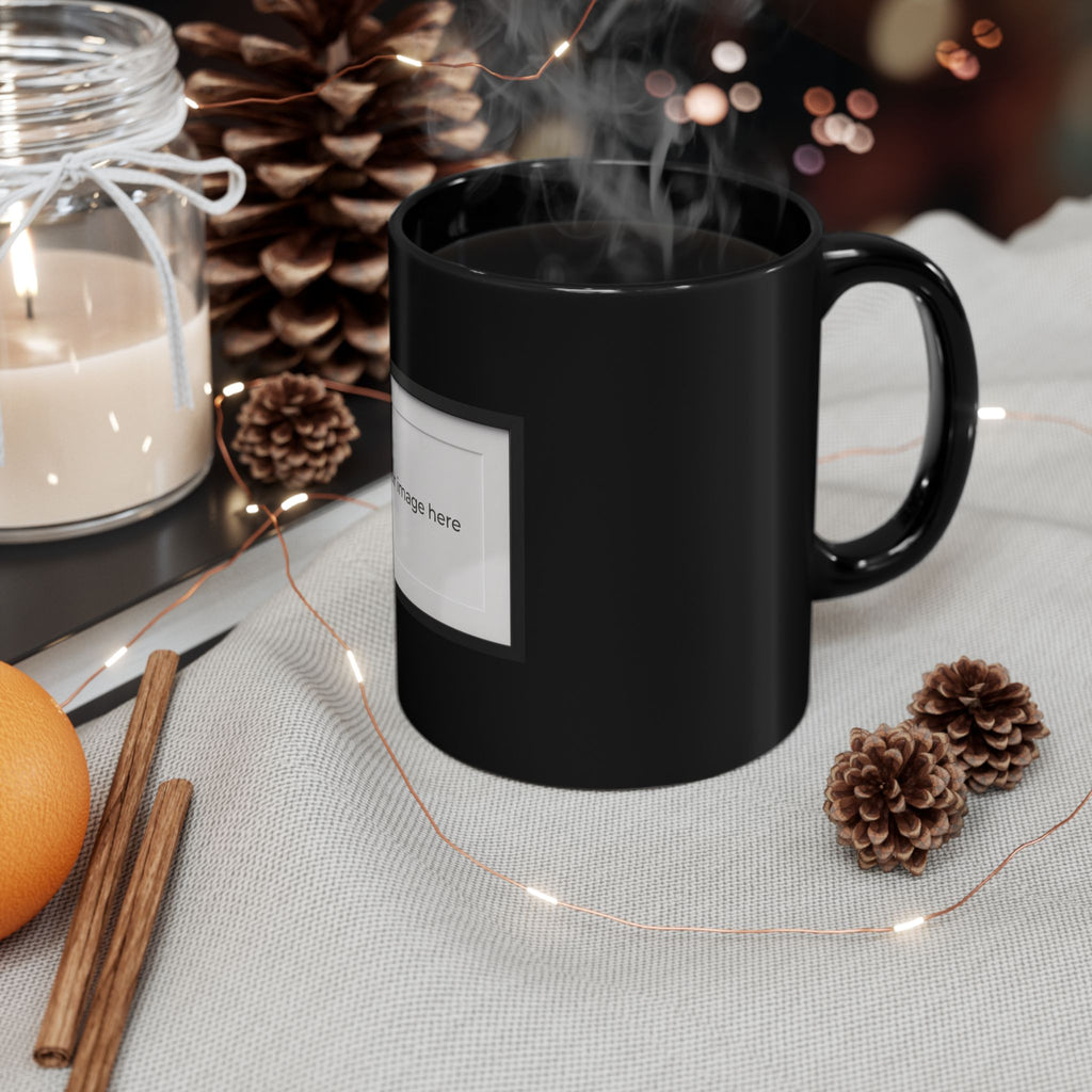 Black Photo Mug – Customizable 11oz or 15oz Coffee Cup