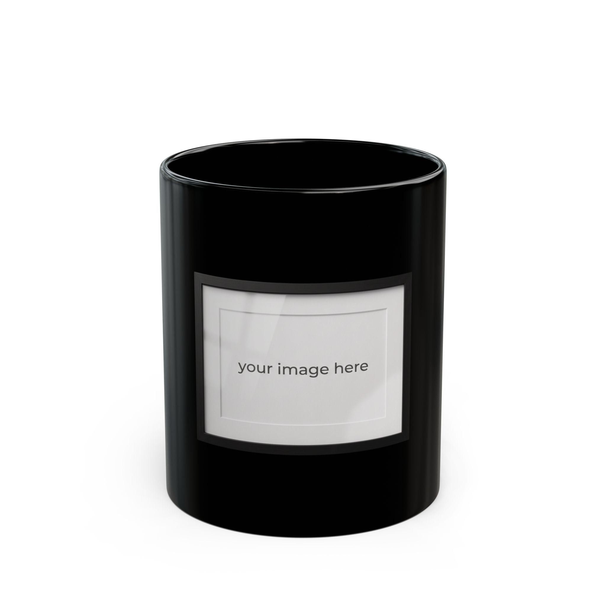 Black Photo Mug – Customizable 11oz or 15oz Coffee Cup